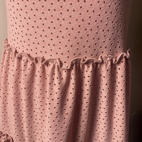 Speechless Pink Babydoll Tank Dress Embroidered Cottage Core Summer Dress Small - Picture 12 of 16